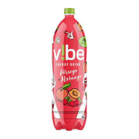 ENERGETICO VIBE 2L PESSEGO+MORANGO