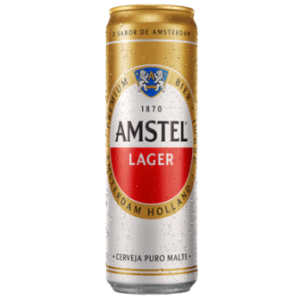 CERVEJA LAGER PREMIUM PURO MALTE AMSTEL LATA 350ML