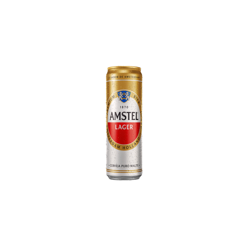CERVEJA LAGER PREMIUM PURO MALTE AMSTEL LATA 350ML