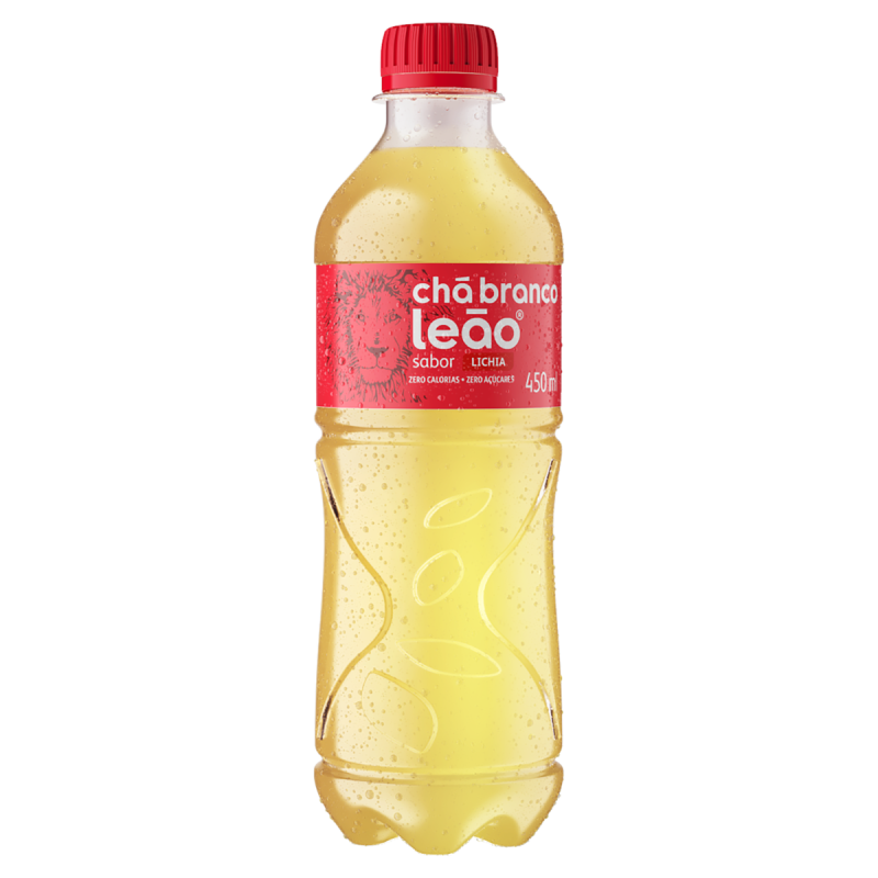 CHÁ BRANCO LICHIA ZERO AÇÚCAR LEÃO GARRAFA 450ML