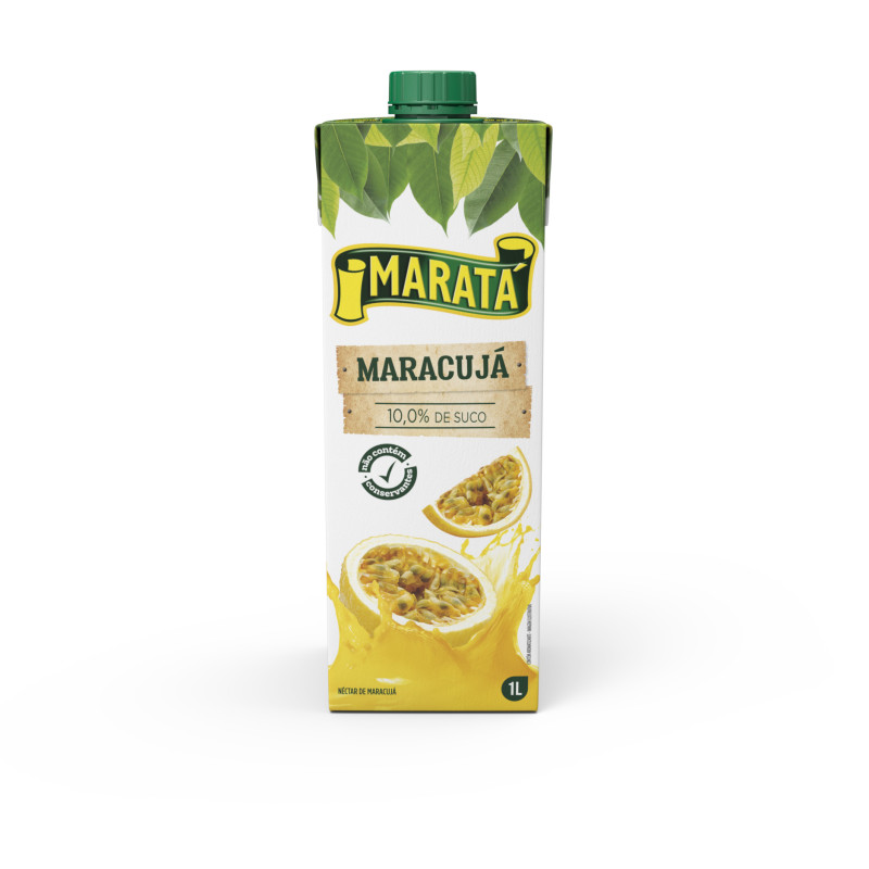 SUCO NÉCTAR MARACUJÁ MARATÁ CAIXA 1L
