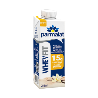 BEBIDA LÁCTEA UHT BAUNILHA ZERO LACTOSE PARMALAT WHEYFIT CAIXA 250ML