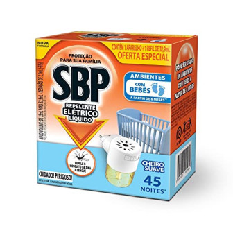 KIT APARELHO ELÉTRICO + REFIL REPELENTE LÍQUIDO CHEIRO SUAVE SBP 32,9ML