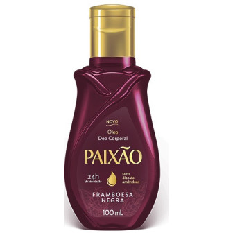 ÓLEO DEO CORPORAL FRAMBOESA NEGRA PAIXÃO FRASCO 100ML