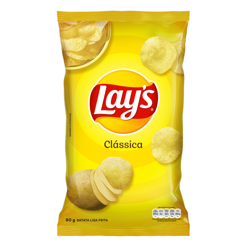 BATATA FRITA LISA CLÁSSICA LAYS PACOTE 70G
