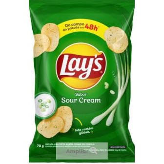 BATATA FRITA LISA SOUR CREAM LAYS PACOTE 70G