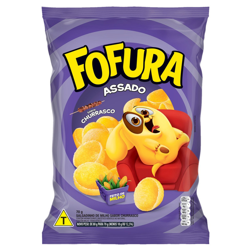 SALGADINHO DE MILHO CHURRASCO FOFURA PACOTE 60G