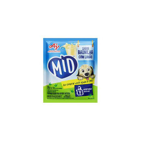 REFRESCO EM PÓ BAUNILHA COM LIMÃO MID PACOTE 20G