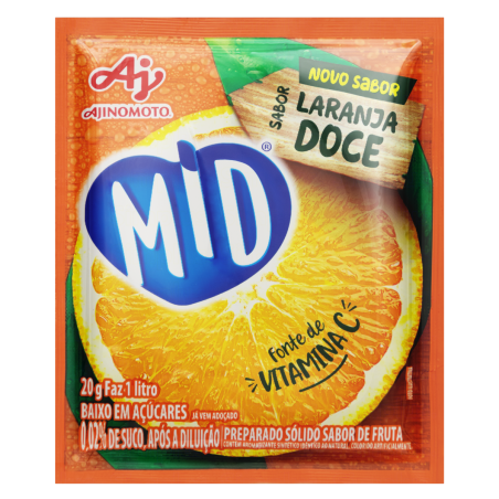 REFRESCO EM PÓ LARANJA DOCE MID PACOTE 20G