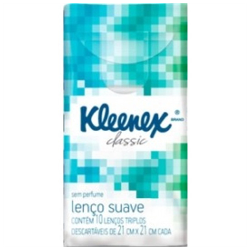 PACK LENÇO DE PAPEL FOLHA TRIPLA KLEENEX DIA A DIA PACOTE 120 UNIDADES
