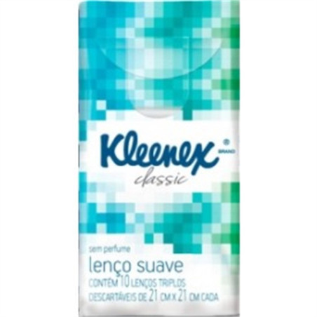 PACK LENÇO DE PAPEL FOLHA TRIPLA KLEENEX DIA A DIA PACOTE 120 UNIDADES
