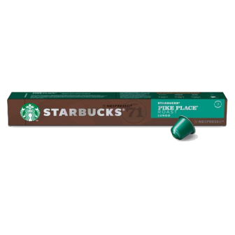 CAFÉ EM CÁPSULA TORRADO E MOÍDO STARBUCKS PIKE PLACE ROAST CAIXA 53G 10 UNIDADES