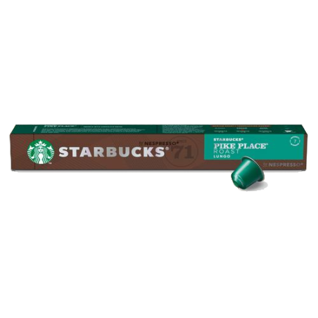 CAFÉ EM CÁPSULA TORRADO E MOÍDO STARBUCKS PIKE PLACE ROAST CAIXA 53G 10 UNIDADES
