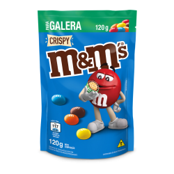 CONFEITO DE CHOCOLATE AO LEITE M&MS CRISPY SACHÊ 120G