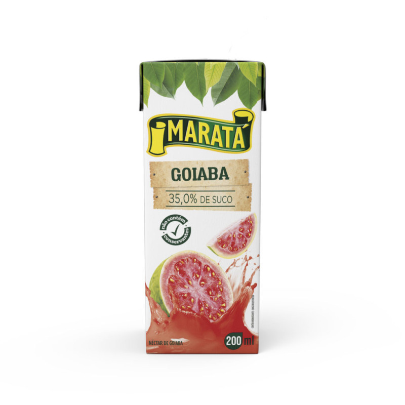 SUCO ADOÇADO GOIABA MARATÁ CAIXA 200ML