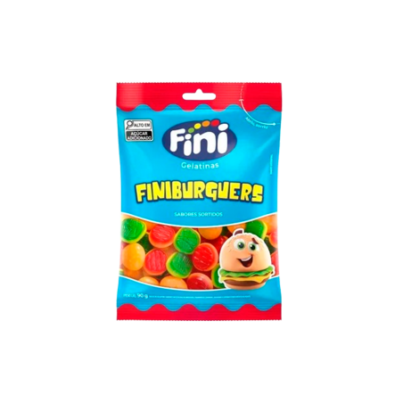 BALA DE GELATINA SORTIDA FINIBURGUERS FINI PACOTE 100G