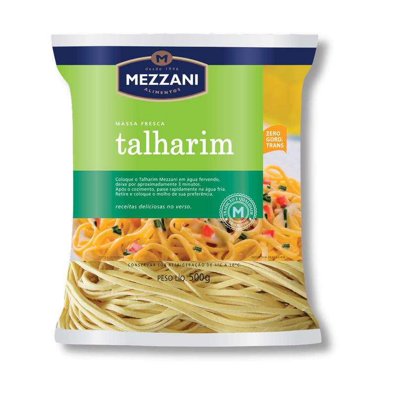 MASSA FRESCA TALHARIM MEZZANI PACOTE 500G