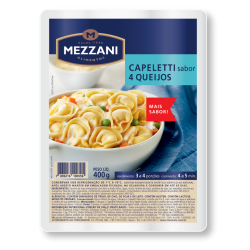 CAPELETTI RECHEIO 4 QUEIJOS MEZZANI BANDEJA 400G