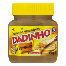 CREME DE AMENDOIM CREMOSO DADINHO POTE 180G