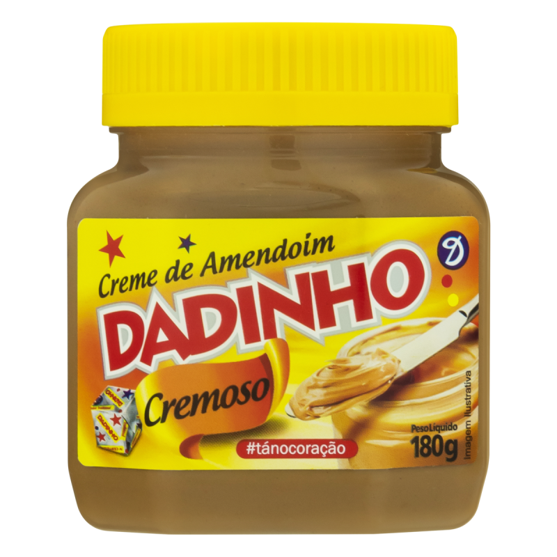 CREME DE AMENDOIM CREMOSO DADINHO POTE 180G