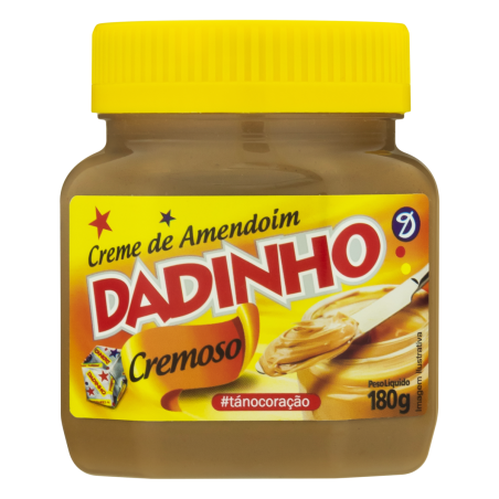 CREME DE AMENDOIM CREMOSO DADINHO POTE 180G