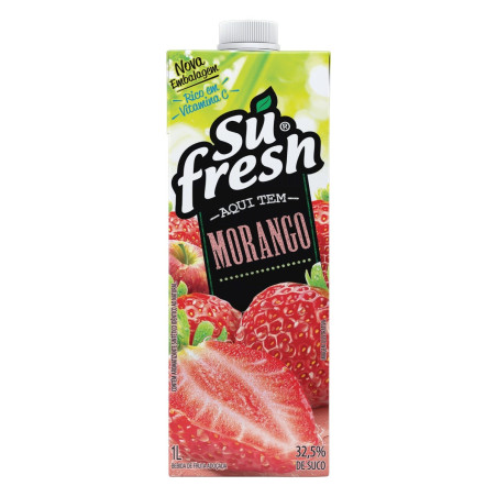 BEBIDA ADOÇADA MORANGO SUFRESH CAIXA 1L
