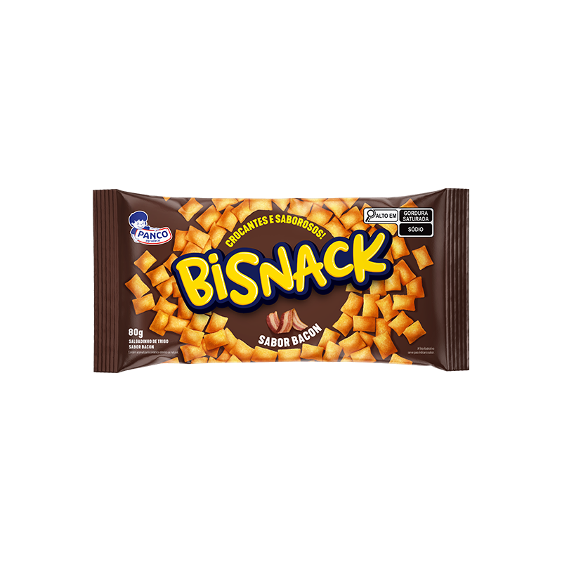 SALGADINHO DE TRIGO BACON PANCO BISNACK PACOTE 80G