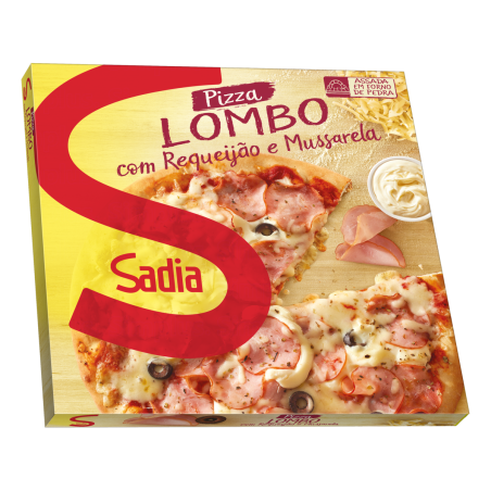 PIZZA LOMBO COM REQUEIJÃO E MUSSARELA SADIA CAIXA 460G