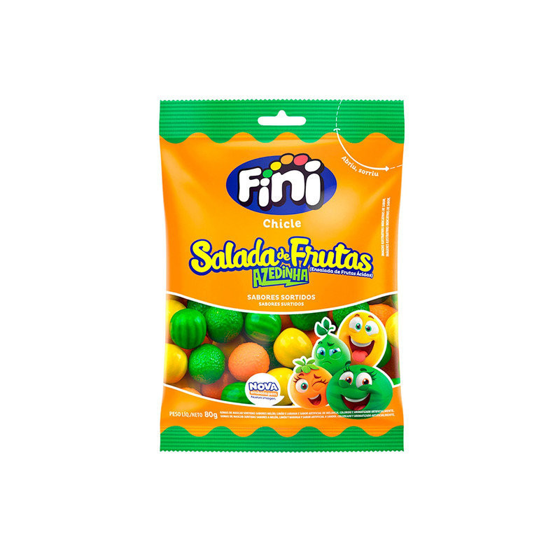 CHICLETE ÁCIDO SALADA DE FRUTAS FINI PACOTE 80G