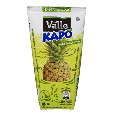 REFRESCO ADOÇADO ABACAXI DEL VALLE KAPO CAIXA 200ML