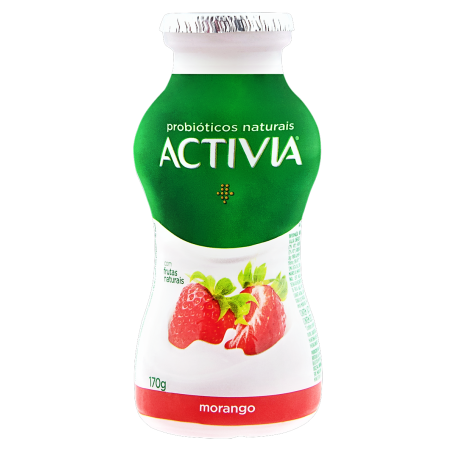 LEITE FERMENTADO PARCIALMENTE DESNATADO MORANGO ACTIVIA FRASCO 170G