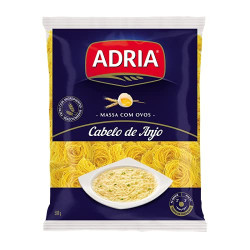 MACARRÃO DE SÊMOLA COM OVOS CABELO DE ANJO ADRIA PACOTE 500G