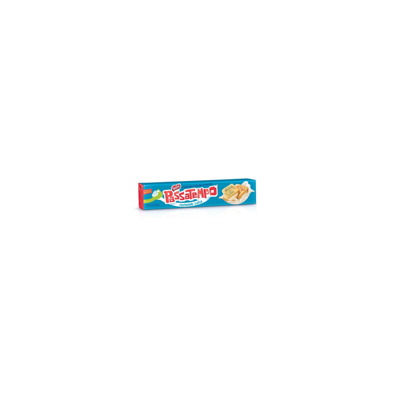 BISCOITO RECHEIO LEITE PASSATEMPO PACOTE 130G