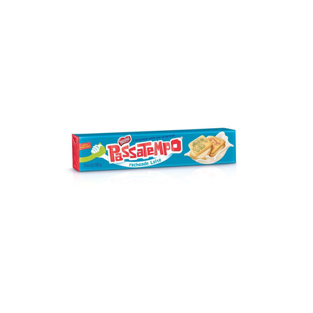 BISCOITO RECHEIO LEITE PASSATEMPO PACOTE 130G