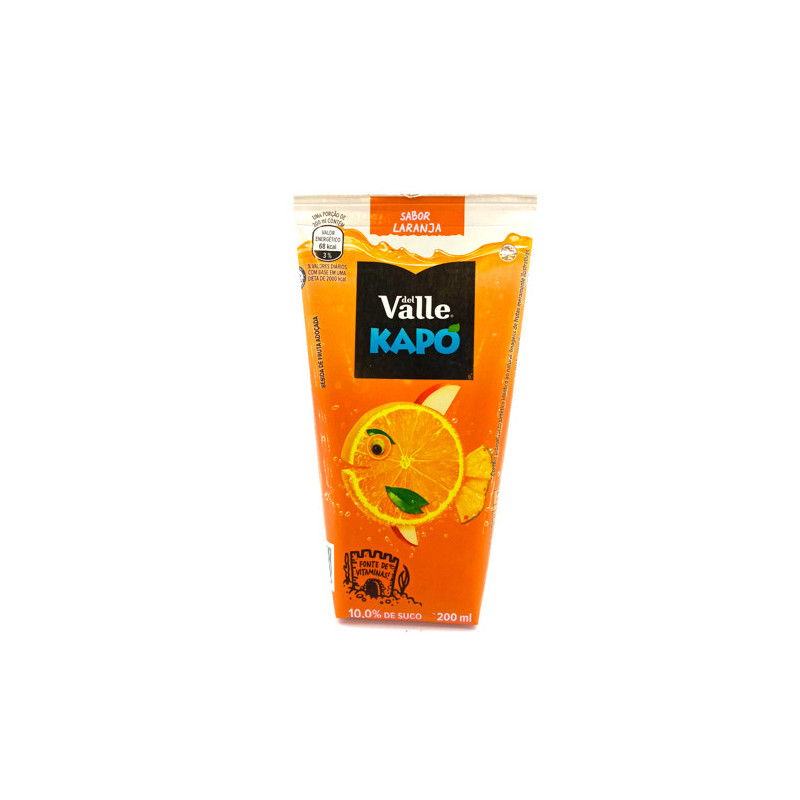 REFRESCO ADOÇADO LARANJA DEL VALLE KAPO CAIXA 200ML