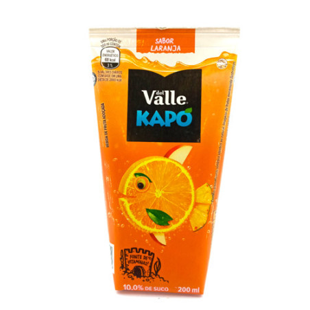 REFRESCO ADOÇADO LARANJA DEL VALLE KAPO CAIXA 200ML