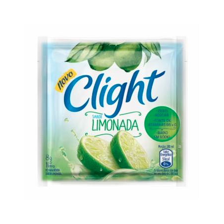 REFRESCO EM PÓ LIMONADA ZERO AÇÚCAR CLIGHT PACOTE 8G