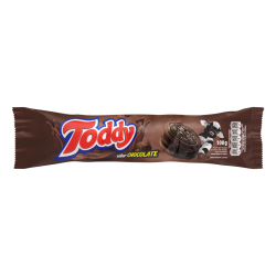 BISCOITO CHOCOLATE RECHEIO CHOCOLATE TODDY PACOTE 100G