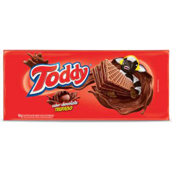 BISCOITO WAFER CHOCOLATE TRUFADO TODDY PACOTE 94G