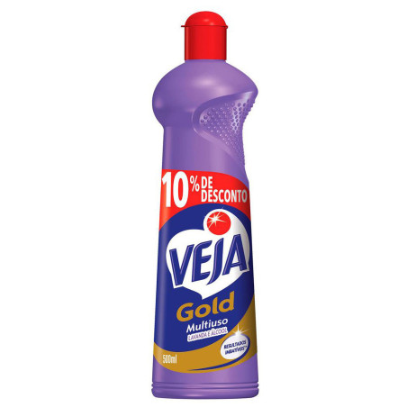 LIMPADOR MULTIUSO COM ÁLCOOL LAVANDA VEJA GOLD SQUEEZE 500ML GRÁTIS 10% DE DESCONTO