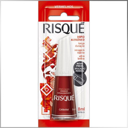 ESMALTE CREMOSO CARMIM RISQUÉ VERMELHOS BLISTER 8ML