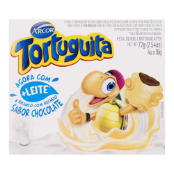 CHOCOLATE BRANCO RECHEIO CHOCOLATE TORTUGUITA PACOTE 15,5G