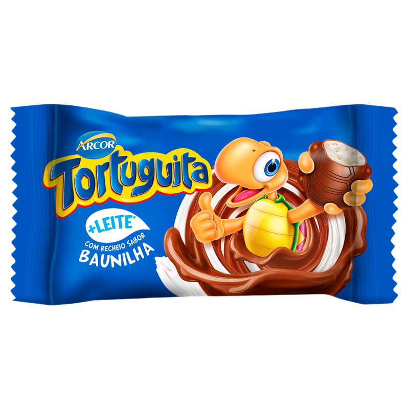CHOCOLATE RECHEIO BAUNILHA TORTUGUITA PACOTE 15,5G