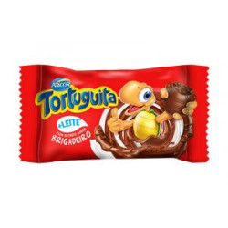 CHOCOLATE AO LEITE RECHEIO BRIGADEIRO TORTUGUITA PACOTE 15,5G