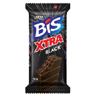 WAFER COBERTURA CHOCOLATE LACTA BIS BLACK XTRA PACOTE 45G