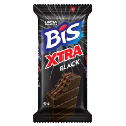 WAFER COBERTURA CHOCOLATE LACTA BIS BLACK XTRA PACOTE 45G