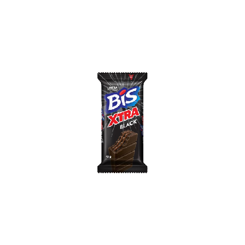 WAFER COBERTURA CHOCOLATE LACTA BIS BLACK XTRA PACOTE 45G
