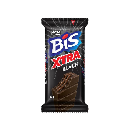 WAFER COBERTURA CHOCOLATE LACTA BIS BLACK XTRA PACOTE 45G