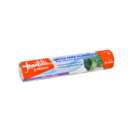 SACO P/ALIMENTOS FACILITA & PRONTO 2KG C/50UNIDADE