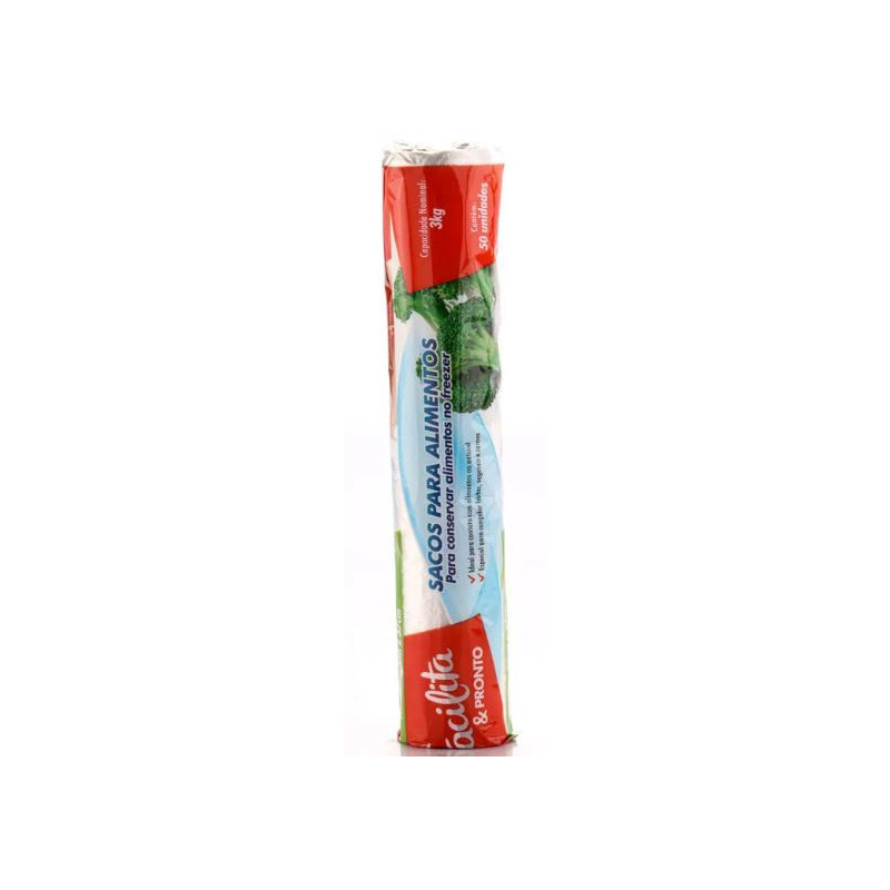 SACO P/ALIMENTOS FACILITA & PRONTO 3KG C/50UNIDADE